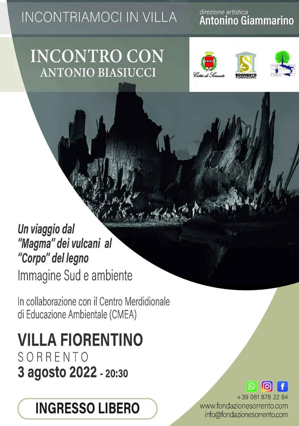 Incontriamoci in Villa: Incontro con Antonio Biasiucci